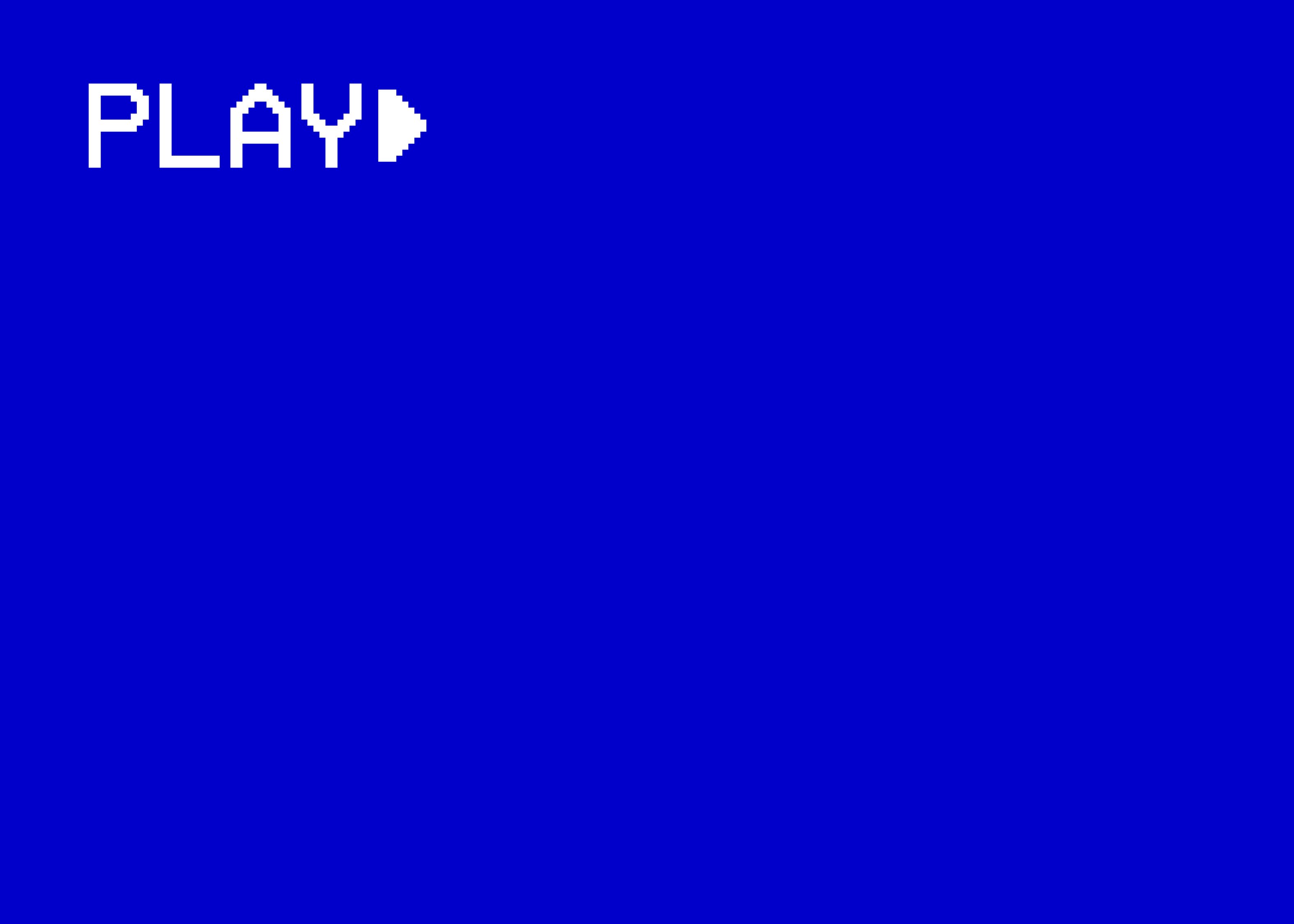 VCR blue screen play symbol big